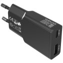 Ładowarka sieciowa 4smarts FlatPlug Duos 30W GaN USB-C/USB-A czarny