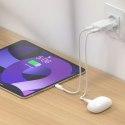Ładowarka sieciowa 4smarts FlatPlug Slim Dual 30W GaN 2xUSB-C biały