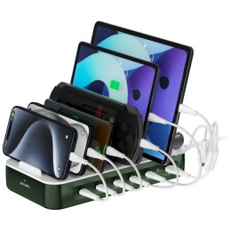 Stacja ładująca 4smarts Team 100W z zestawem kabli zielona