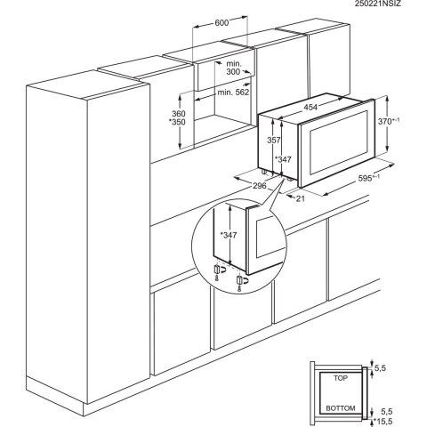 Kuchenka mikrofalowa do zabduowy AEG MBB1756SEB czarna (WYPRZEDAŻ)