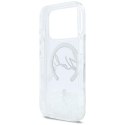 Etui Karl Lagerfeld Liquid Glitter Karl Script Logo MagSafe do iPhone 17 Pro przezroczysty
