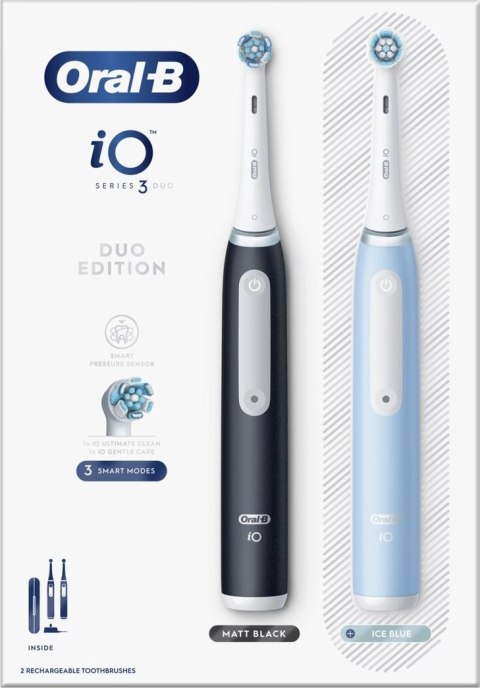 Szczoteczka magnetyczna ORAL-B iO Series 3 Duo Black/Blue Czarny (8006540731772)