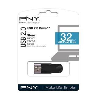 Pendrive PNY Attaché 4 2.0 32GB Czarny (32 GB /USB 2.0 /Czarny )