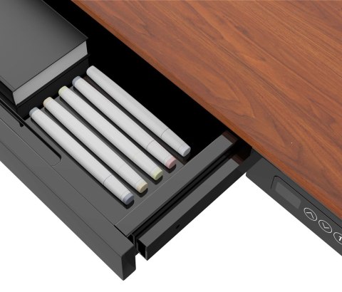 Activejet Biurko z elektryczną regulacją wysokości ET119W-C czarny/orzech. Wymiar blatu 140 x 70 cm.