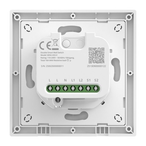 Dwukanałowy Przełącznik ścienny SONOFF MINI-2GS-E Matter