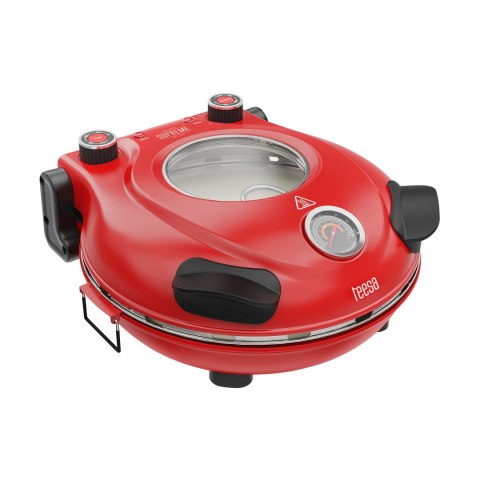 Piec do pizzy TEESA SUPREME + , 1200 W, 32 cm , okienko , wyjmowany kamień, sterowanie dwiema grzałkami