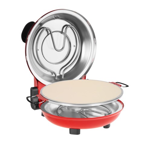 Piec do pizzy TEESA SUPREME + , 1200 W, 32 cm , okienko , wyjmowany kamień, sterowanie dwiema grzałkami
