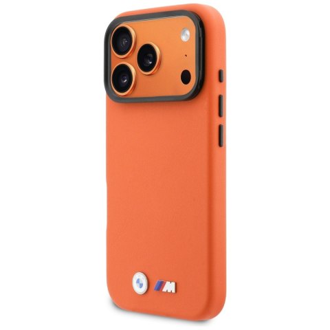 Etui BMW M Metal Logo MagSafe do iPhone 17 Pro Max pomarańczowy