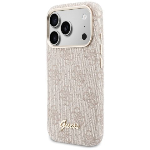 Etui Guess 4G Script MagSafe do iPhone 17 Pro Max różowy