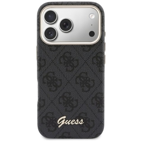 Etui Guess 4G Script MagSafe do iPhone 17 Pro czarny