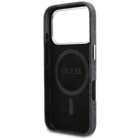 Etui Guess 4G Script MagSafe do iPhone 17 Pro czarny