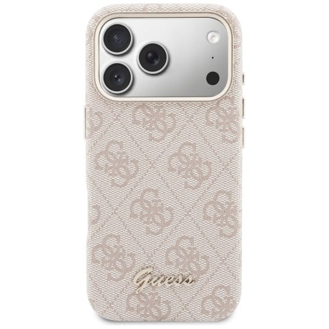 Etui Guess 4G Script MagSafe do iPhone 17 Pro różowy