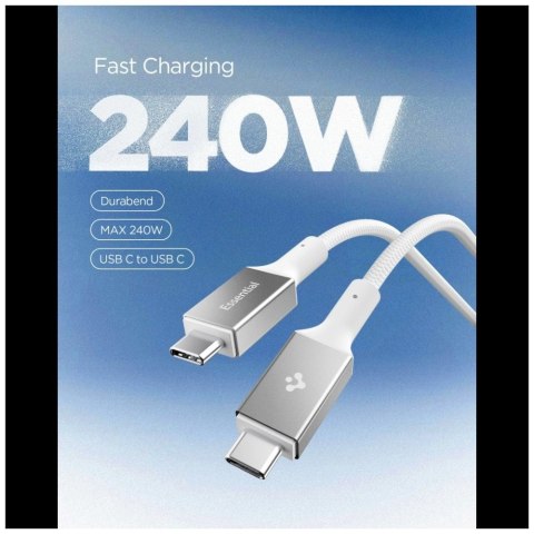 Kabel Spigen EB24015CC Essential USB-C 240W 1.5m biały