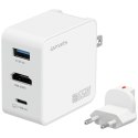 Ładowarka podróżna 4smarts Flex adapter Hub 65W GaN USB-C/USB-A/HDMI biały