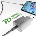 Ładowarka sieciowa 4smarts VoltPlug 20W PD USB-C z kable USB-C do Lightning biały