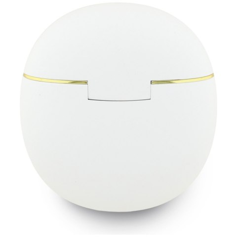 Słuchawki TWS Guess Gold Line Triangle biały