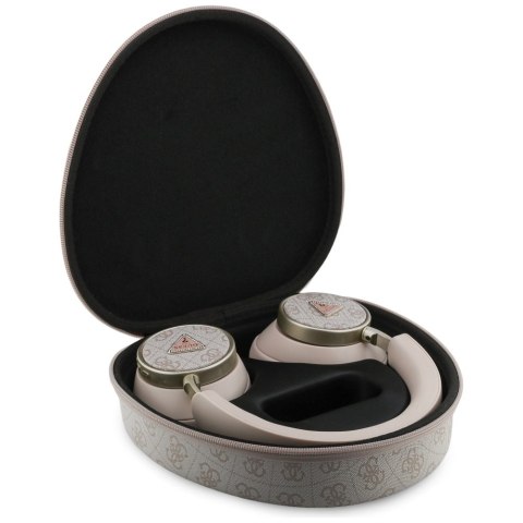 Słuchawki nauszne Guess 4G Triangle Logo Bluetooth ENC różowy