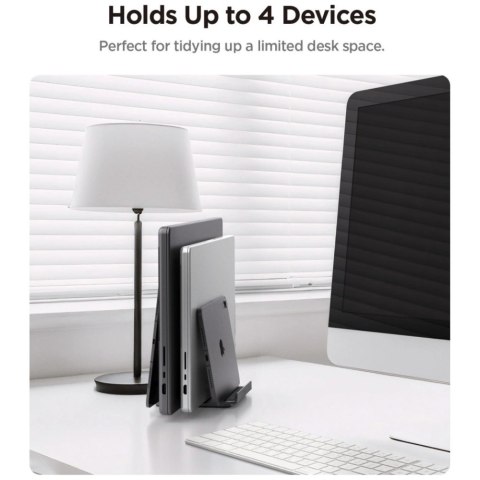 Stojak na laptopa Spigen LD208S4 Vertical Laptop Stand Space szary