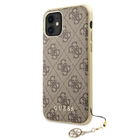 Guess GUHCN61GF4GBR iPhone 11 6,1" / Xr brown/brązowy hard case 4G Charms Collection