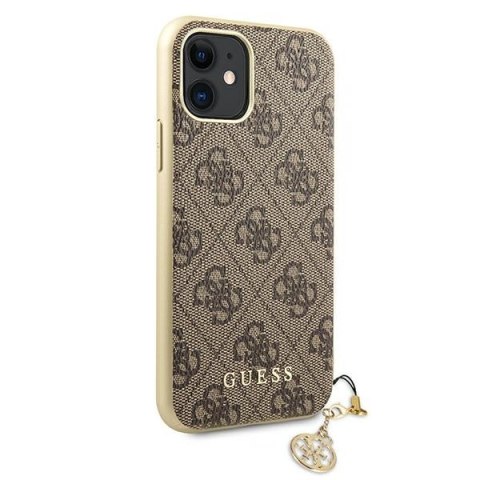 Guess GUHCN61GF4GBR iPhone 11 6,1" / Xr brown/brązowy hard case 4G Charms Collection