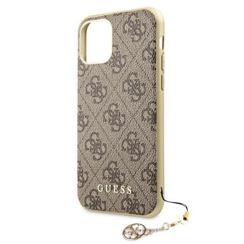 Guess GUHCN61GF4GBR iPhone 11 6,1" / Xr brown/brązowy hard case 4G Charms Collection