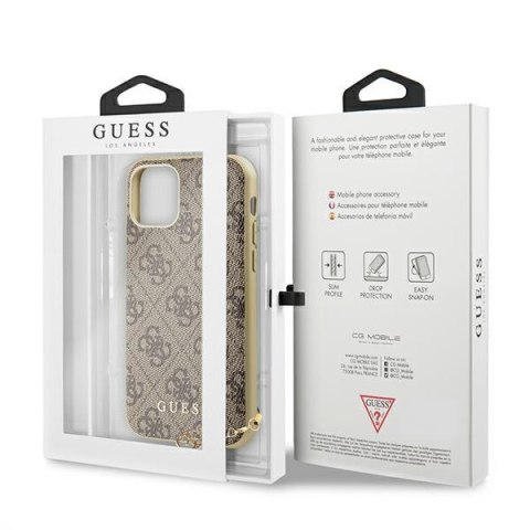 Guess GUHCN61GF4GBR iPhone 11 6,1" / Xr brown/brązowy hard case 4G Charms Collection