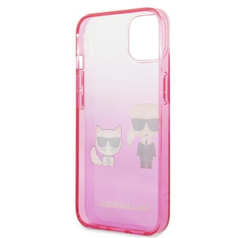 Karl Lagerfeld KLHCP13STGKCP iPhone 13 mini 5,4" hardcase różowy/pink Gradient Ikonik Karl & Choupette