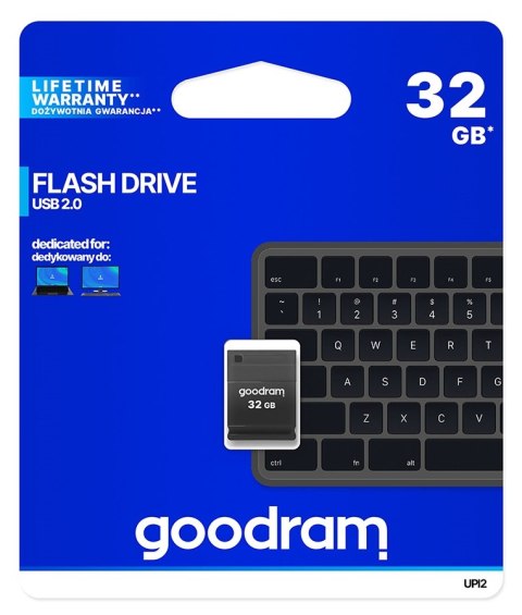 Pendrive GOODRAM UPI2 32 GB Czarny (32 GB /USB 2.0 /Czarny )