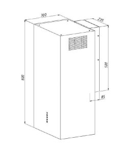 OKAP WK-12 CARMEN CZARNY MAT T800 - LINIOWY LED