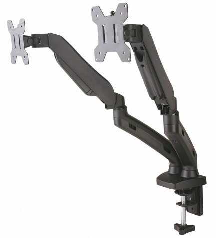 Uchwyt biurkowy na sprężynie gazowej do 2 monitorów RAMART L-13GD (13 - 27")