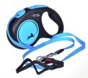 Smycz Flexi automatyczna New Neon S taśma 5 m - dla psa do 15 kg, kolor niebieski