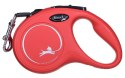 Smycz NEW CLASSIC S taśma -5m -do 15kg czerwony