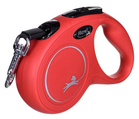 Smycz NEW CLASSIC S taśma -5m -do 15kg czerwony