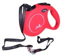 Smycz flexi automatyczna New Classic S linka 8 m - dla psa do 12 kg, kolor czerwony