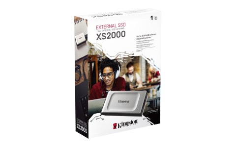 Dysk zewnętrzny SSD Kingston XS2000 (1TB; USB 3.2; srebrny; SXS2000/1000G)