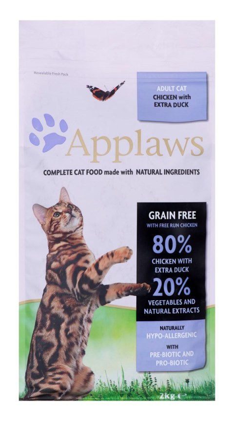 APPLAWS CAT Kurczak i Kaczka - karma dla kota z wysoką zawartością mięsa - 2kg (WYPRZEDAŻ)