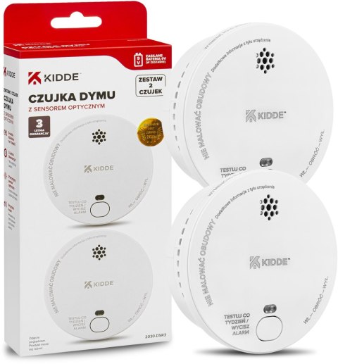Zestaw 2 czujek dymu KIDDE 2030-DSR3