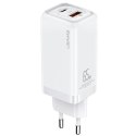 USAMS Ład. siec. 1xUSB-C+1xUSB T47 65W PD Fast Charging Super Si biały/white CC153TC02 (US-CC153)