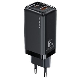 USAMS Ład. siec. 1xUSB-C+1xUSB T47 65W PD Fast Charging Super Si czarny/black CC153TC01 (US-CC153)