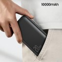 USAMS Powerbank PB63 3in1 10000mAh 20W Quick Charge US+EU Plug + Cables USB-C/Lightning/MicroUSB czarny/black 10KCD17201 (US-CD1