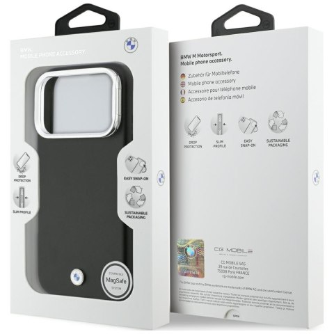 Etui BMW M Sign Metal Logo MagSafe do iPhone 17 Pro czarny