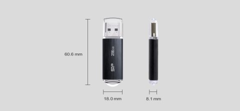 Pendrive Silicon Power Blaze B02 256GB USB 3.1 kolor czarny (WYPRZEDAŻ)
