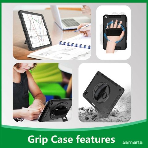Pancerne etui z uchwytem 4smarts Rugged Case Grip for Apple iPad
(7.Gen./8.Gen./9.Gen.) czarny