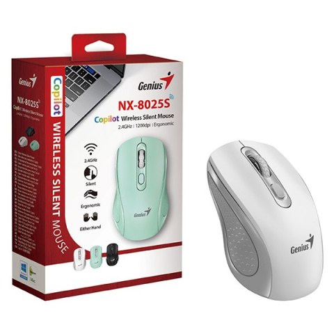 Genius NX-8025S Mysz bezprzewodowa, biało-szary, 1200DPI