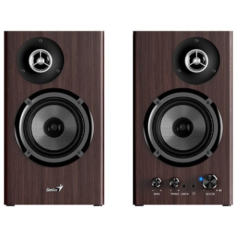 Genius głośniki SP-HF1812BT, 2.0, 50W, ciemny brąz, drewniane