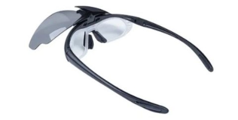 Okulary strzeleckie Wosport Black - 3 wymienne wizjery, pasek