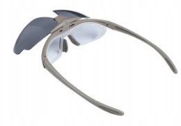 Okulary strzeleckie Wosport Tan - 3 wymienne wizjery, pasek