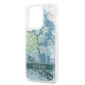 Guess GUHCP13LLFLSN iPhone 13 Pro / 13 6,1" zielony/green hardcase Flower Liquid Glitter