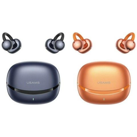 Słuchawki TWS USAMS R03 Echo Clip-on Bluetooth 6.0 bezprzewodowe niebieski