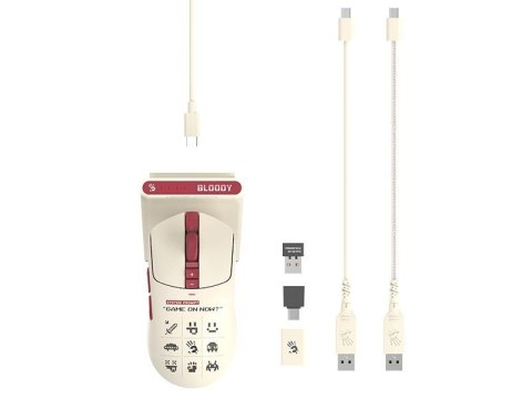 Mysz bezprzewodowa A4Tech Bloody R72 ULTRA DUO Pixels Red